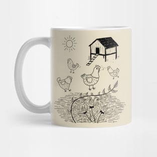 chicken coop art Mug